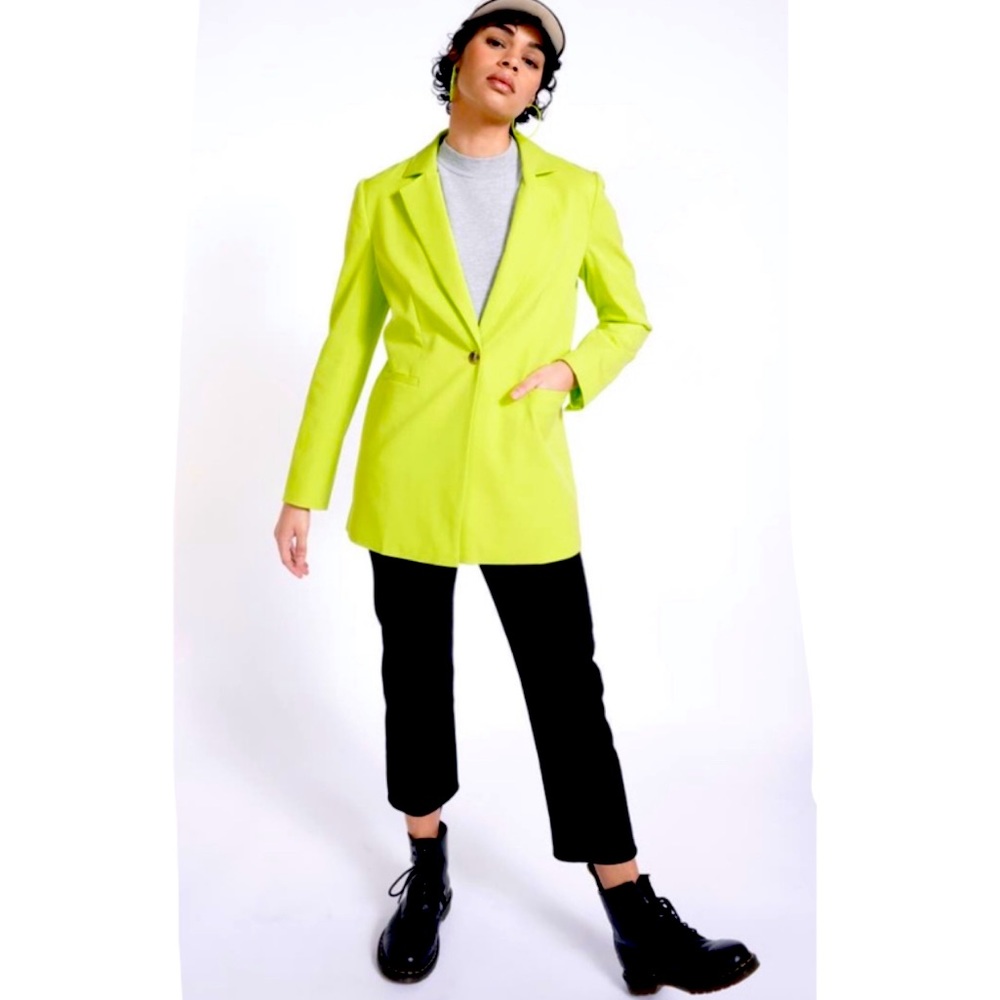 Bp. + Wildfang Neon One-Button Blazer NWT
